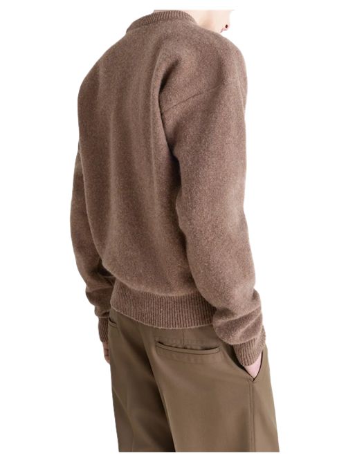 LEMAIRE - Men Boxy V Neck Sweater Lemaire | TO1417 LK107BR417 HAZELNUT MELANGE
